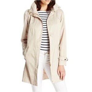 Calvin Klein Long Packable Anorak -Buff Beige Size Medium
